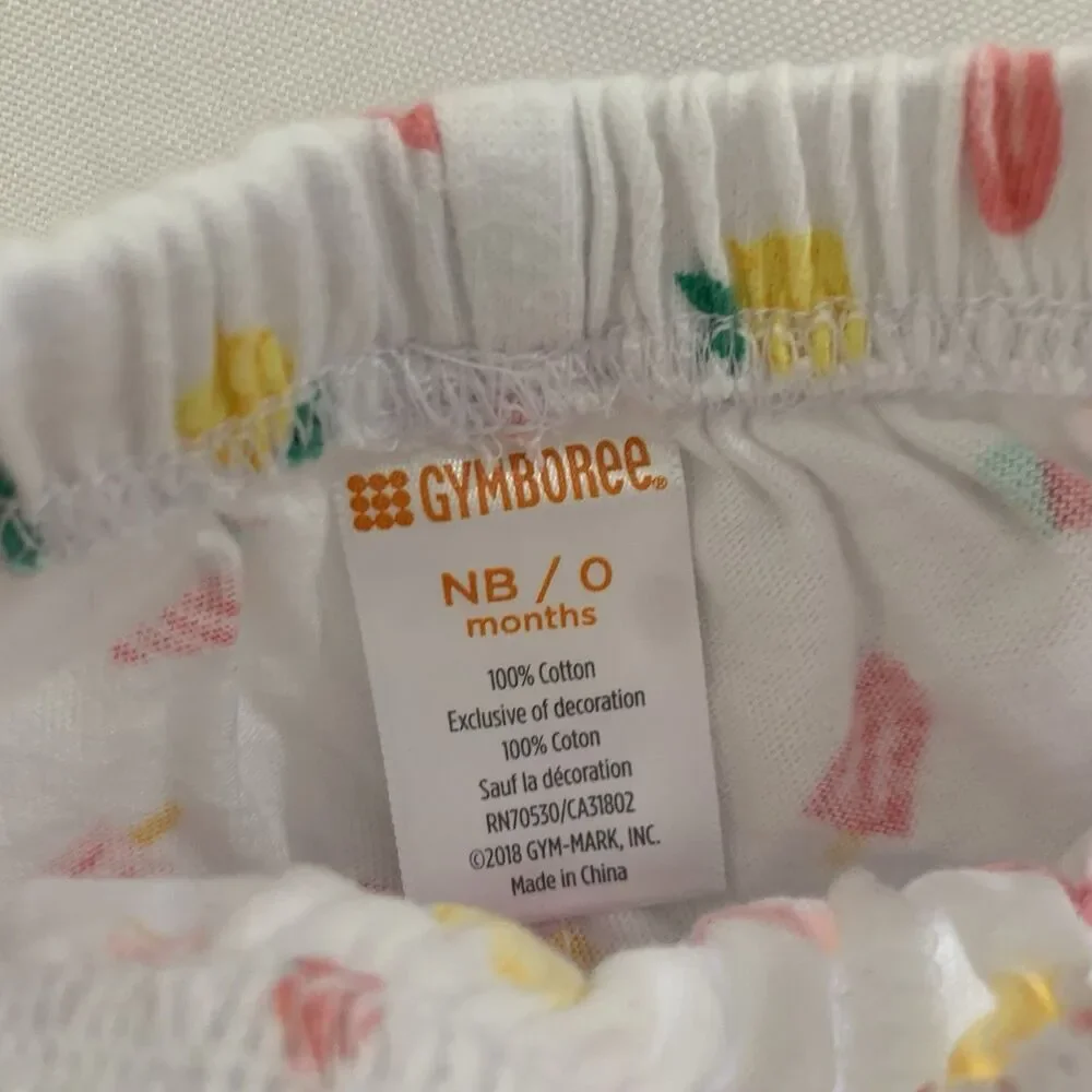 Newborn Baby Girl Outfit Shorts TShirt Chambray Summer Watermelon Colorful Play‎